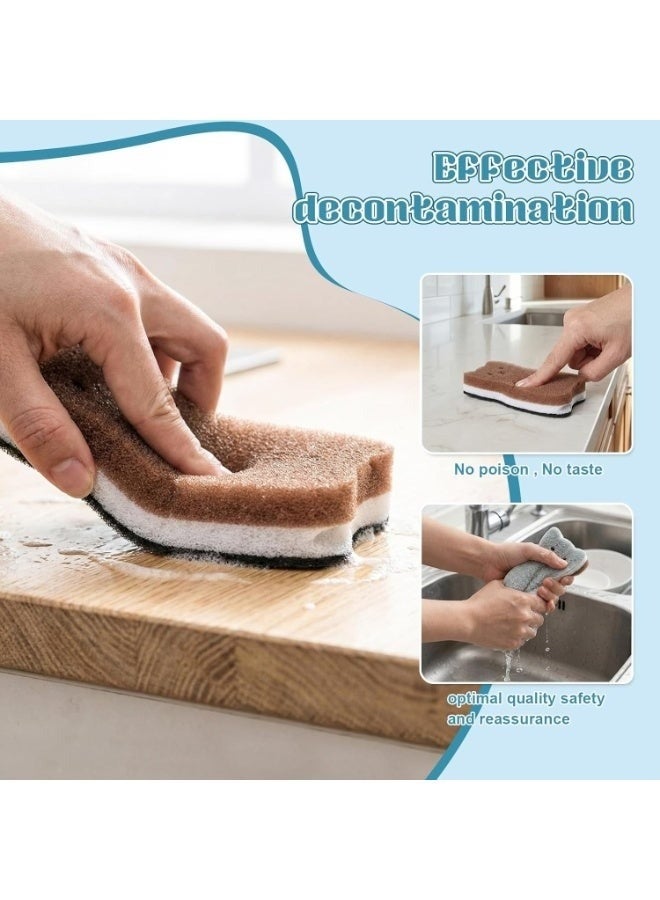 Colorful 4 Pieces Cat-Shaped Scrubbing Sponges – Multi-Purpose Kitchen and Household Non-Scratch Dishwashing Sponges – Fun Cute Design for Adults and Kids - Image 3